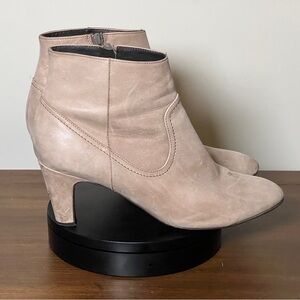 J. Crew Grayish Tan Leather Heeled Boots Size: 12
